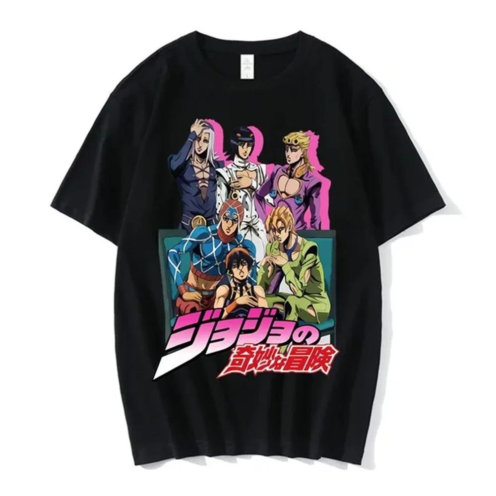 Anime Jojo-Bizarre Adventure Tshirt Men Jotaro Star Platinum Manga Graphic T-shirts Men Women Fashion Short Sleeve Casual