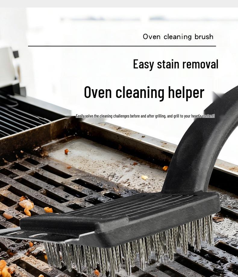 Stainless Steel BBQ Grill Cleaning Brush - Outdoor Rust & Dirt Removal Tool.