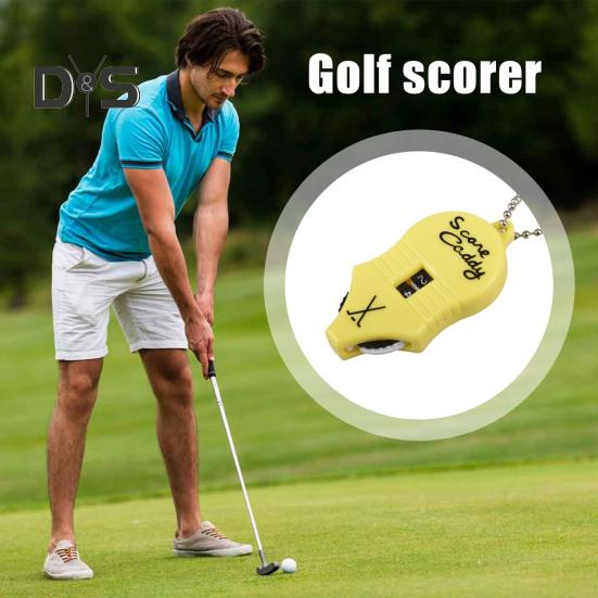 Licznik wyników golfowych Mini tracker wyników przenośny 2-cyfrowy licznik uderzeń klikacz brelok do kluczy tablica wyników sportowych na zewnątrz golfa