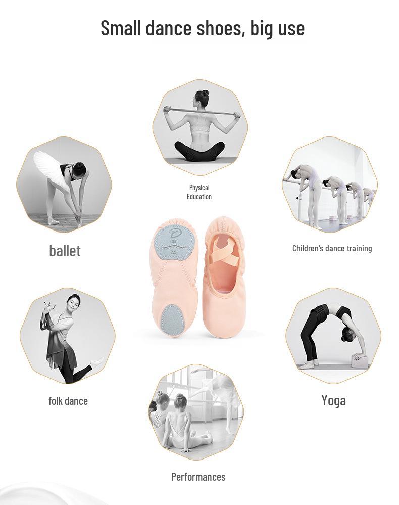 Women's Soft Sole Dance Shoes - Classical Chinese Ballet Practice Shoes for Children and Adults
