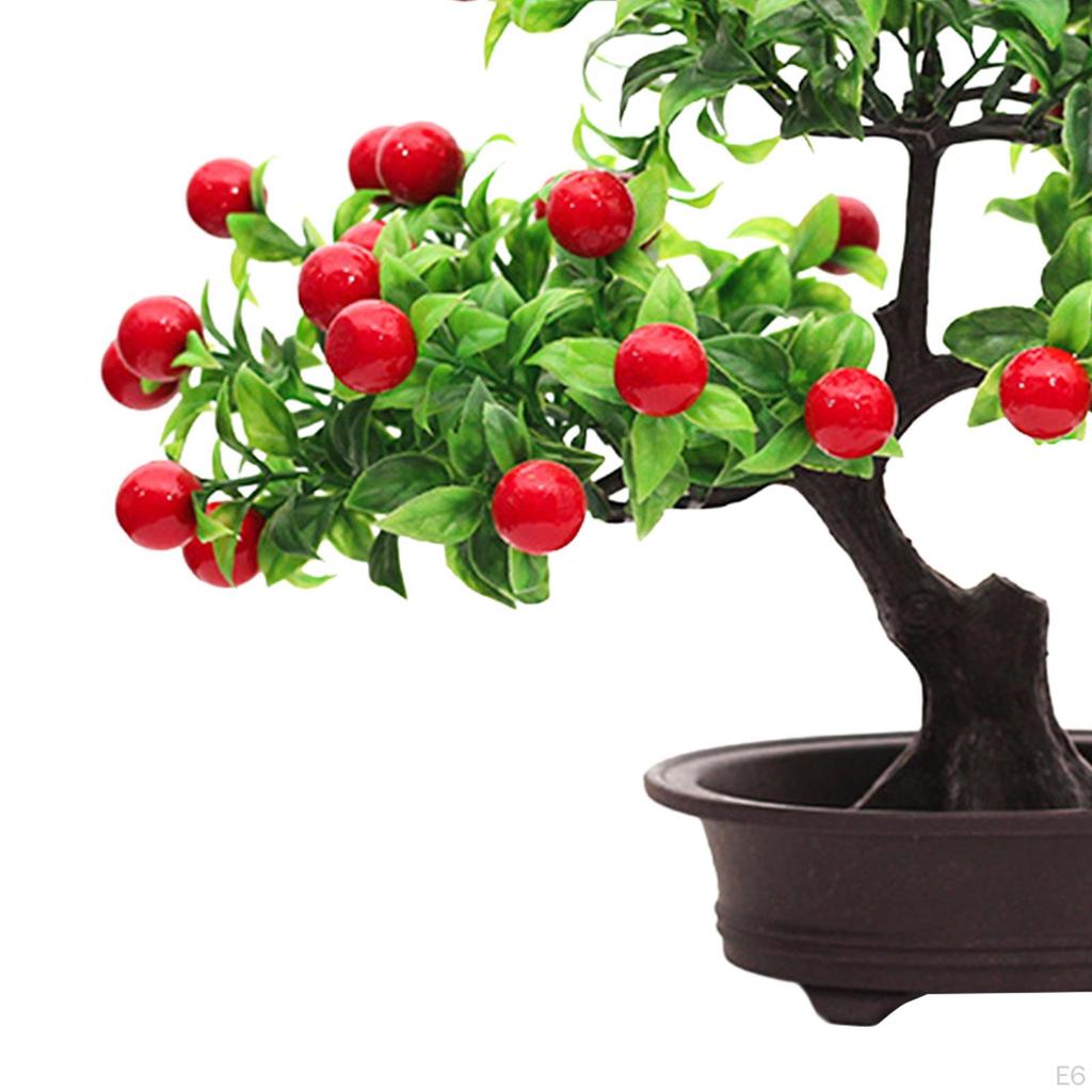Artificial Fruit Tree Bonsai Pot Plants Ornament Realistic PP Material Table Centerpiece for