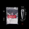 Frosted Pointed Trapezoidal False Nail Tips - Easy Stick-On, No Filing Needed.