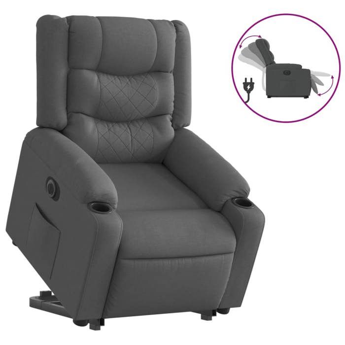 VidaXL Electric Recliner, Relaxation Chair with Adjustable Backrest and Footrest, Living Room Seat 3206580