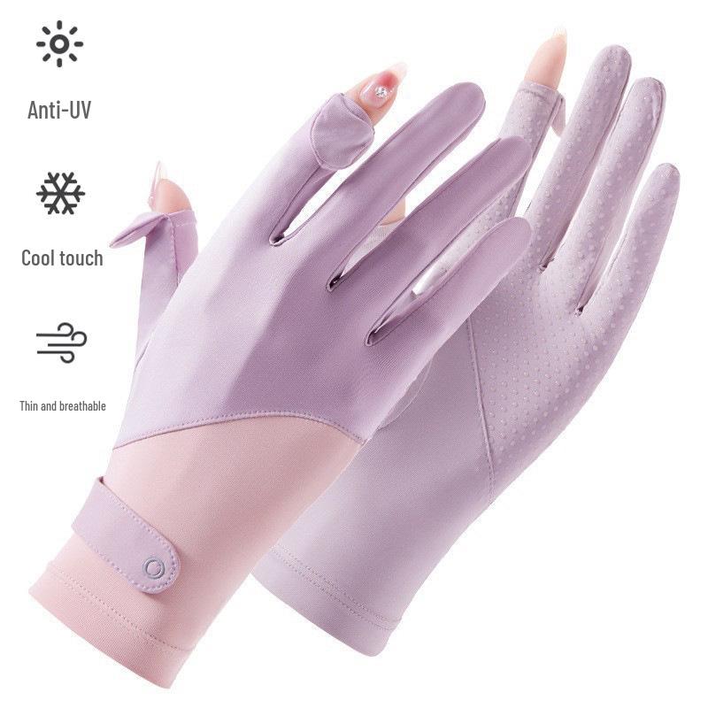 Women's Long Sleeve UV Protection Cycling & Driving Ice Silk Gloves