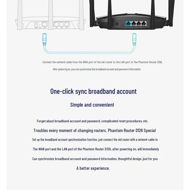 MERCURY D126 AC1200 Dual-Band Wi-Fi 5 Home Router (CN Version)