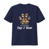 Easily Distracted By Dogs And Books Animal Lover T Shirt vintage Washed fashion Top For Everyday Wear homme Breathable