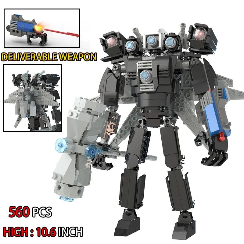 Moc Skibidi Toilet Builing Blocks Titan Clock Man 2.0 Camerman Speakerman TVMan Bricks DIY Moddel Toys For Kids Gift Easter Toys