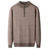 Brand Men's Wool Half-Zip Sweater - 2025 Autumn/Winter Edition: Thick, Warm Middle-Aged Dad Style Base Layer