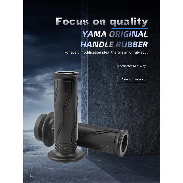 1pair Motorcycle Left and Right Throttle Tube Hand Grips Rubb with Bar End Plug For Yamaha NMAX 155/Y15/Y15ZR/SRL155/LC135/NVX15 Throttles 2