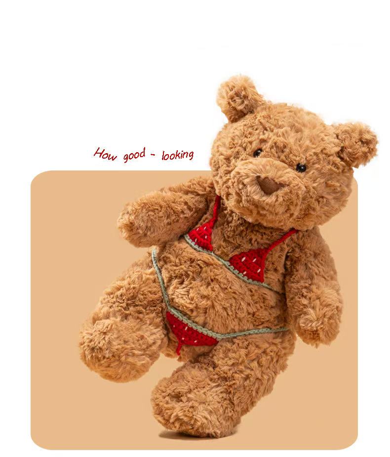 28/36/40cm Simulation New High Quality Sexy Bikini Bear Doll Stuffed Plush Toy Cartoon Anime Cute Pillow Gift for Friends Fun Doll