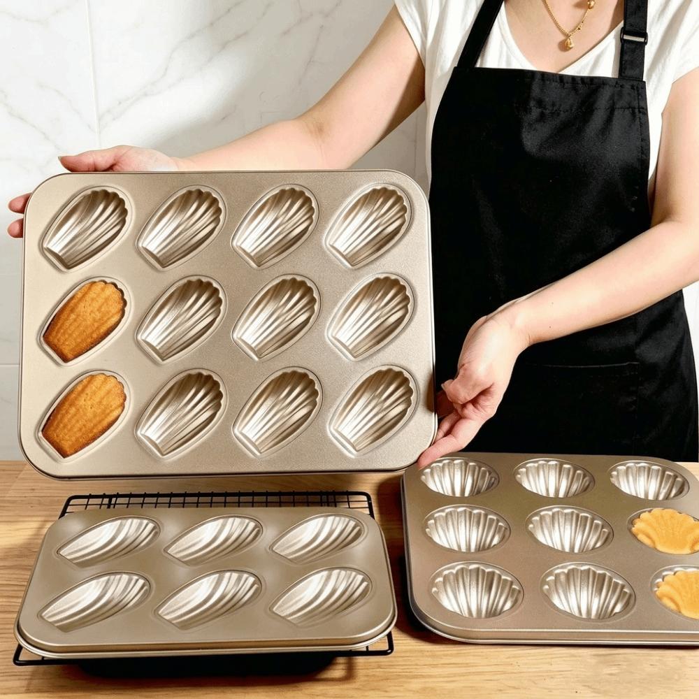 Carbon Steel Muffin Pan Non-Stick Baking Mold Kitchen Accessories Shell Baking Pan  Kitchen