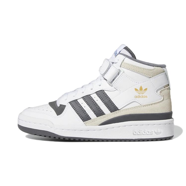 Adidas Originals Forum Mid J Casual Mid-Top Kids Skate Shoes Kids Sneaker White Gray GY7061