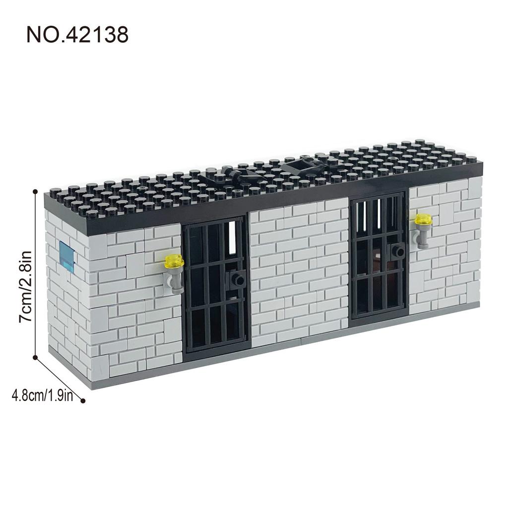 Three Prison Children Assemble Small Particle Building Block Toys 72 Single Cell 42140 Basin Accessories