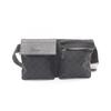 Used GG Canvas Waist Bag Body Bag 28566 Canvas Leather Black Used Unisex