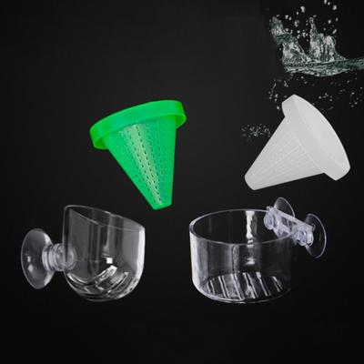 Fischfütterungsbecher Rote Wurm Fütterung Aquarium Futterkegel-Becher mit Saugnapf Aquarium Fütterungsbecher Fütterungsbecher