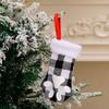 Red Dog Claw Socks Black Christmas Tree Pendant Creative Christmas Storage Sock  New Year