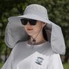 Men's and Women's Summer Big Brim Sun Hat Outdoor UV Protection Neck Sun Hat Seaside Face Hat