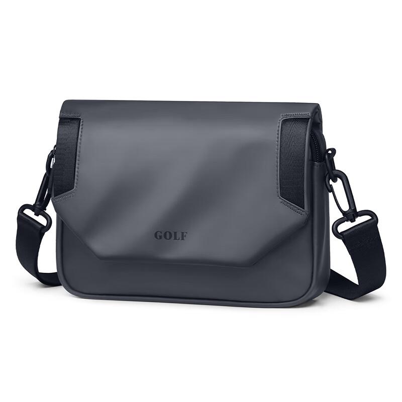 GOLF Shoulder Bag with Flip Cover, Crossbody Bag, Water-Resistant Commuter Bag, Sport Messenger Bag, Grey