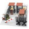 MOC Militärszene Spielzeugzubehör Bausteine Blockbasis Soldaten Armeefiguren Waffe Stacheldraht Sandsäcke Serie