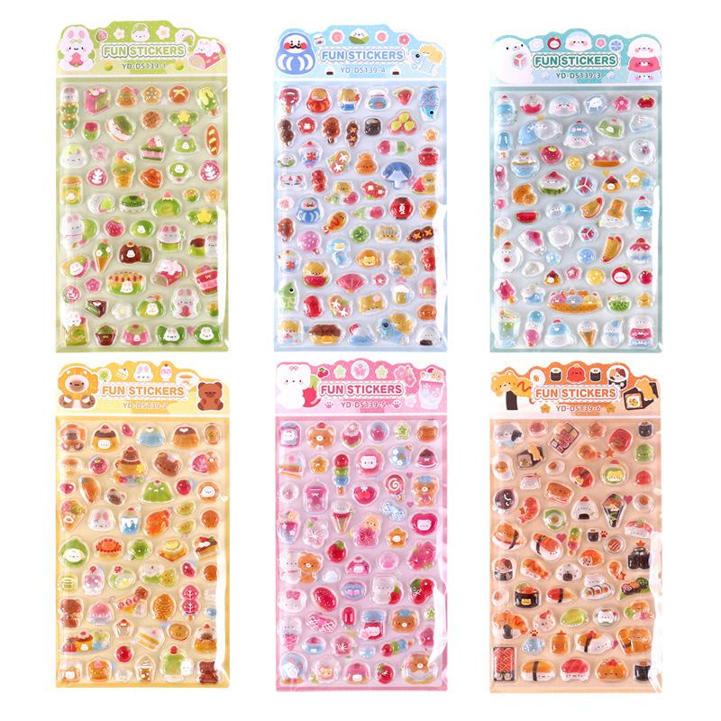 Assorted 3D Puffy Sticker – 6 Different Themes of Kawaii Stickers for for DIY Crafts, Journaling & Rewards