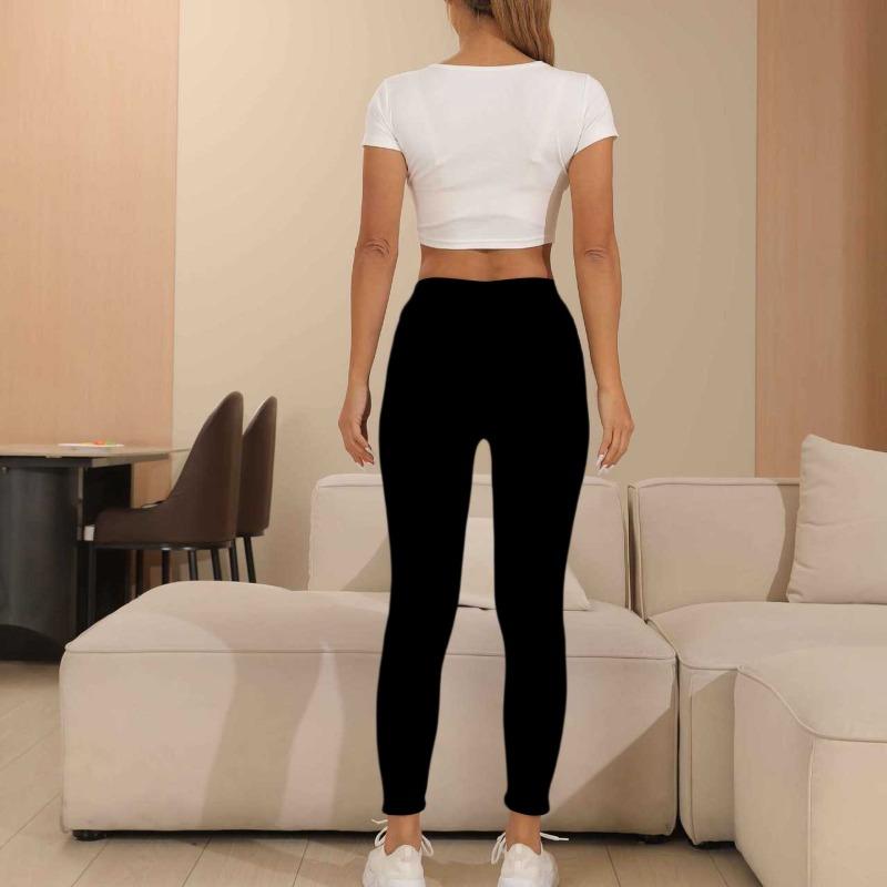 Women S Thick Fleece Lined High Waist Elastic Tight Yoga Leggings