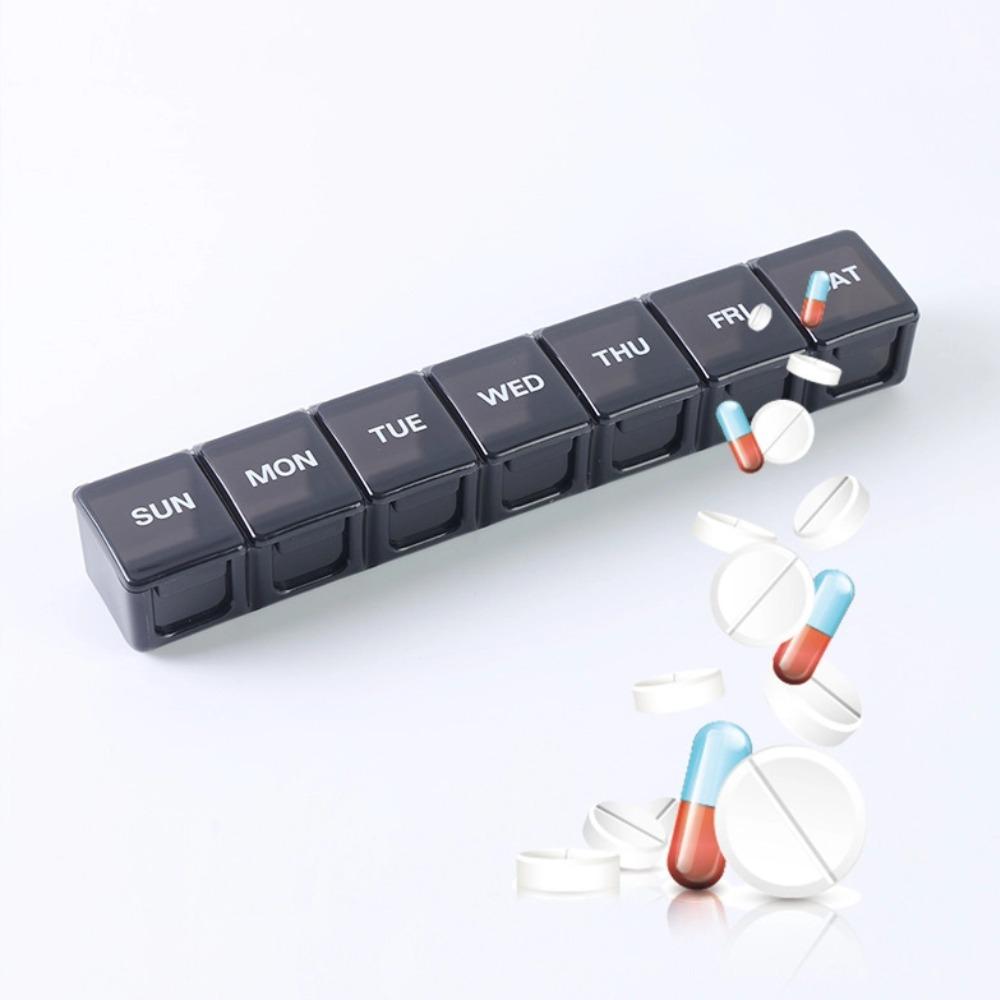 New Hot Large Premuim Portable Travel 7 Days 7 Grids Pill Box Cases Container Organizer Storage for Vitamin Medicine Fish Oils