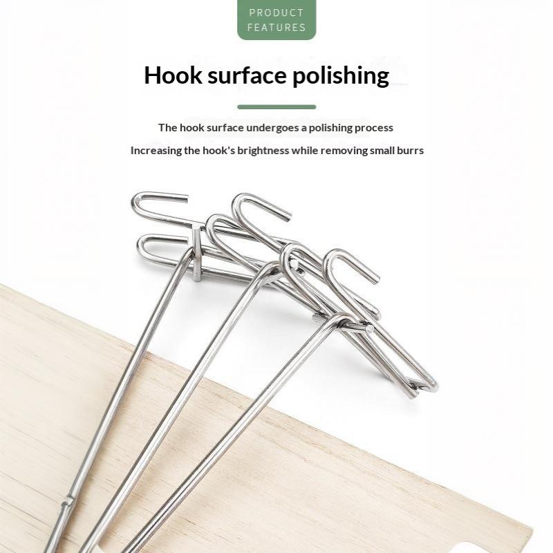5pcs Stainless Steel Grid Wall Hooks Heavy Duty Rust Proof for Garage Kitchen Small Business Display