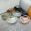 Genuine Leather Woven Lunch Bag Tote Crossbody Shoulder Women Small Square Handbag With Phone Pocket