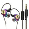 QKZ CK5 Wired Earphones In-Ear Headphones with Mic Volume Control HiFi Stereo Sound Deep Bass Tangle-Free for Phone Laptop PC