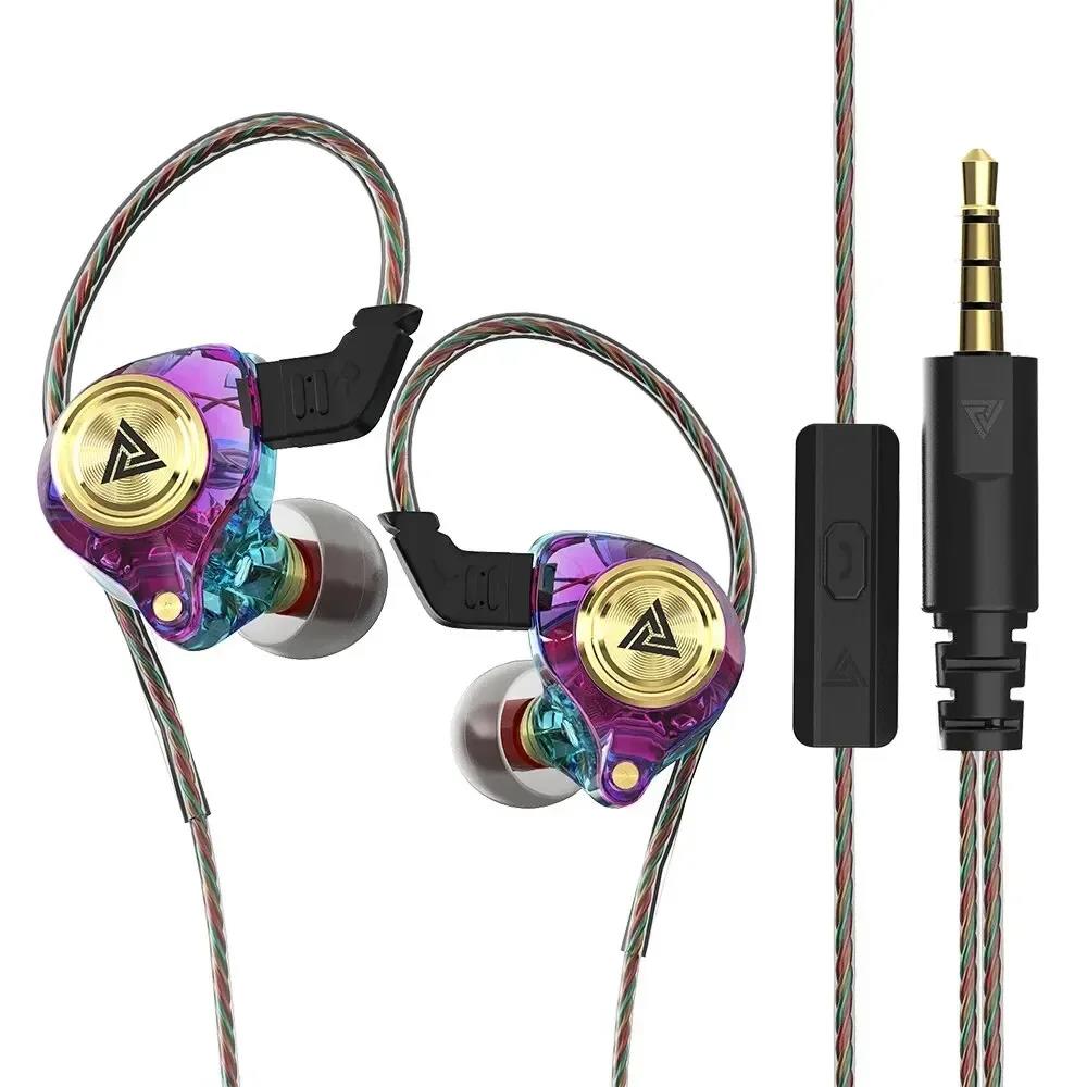 QKZ CK5 Wired Earphones In-Ear Headphones with Mic Volume Control HiFi Stereo Sound Deep Bass Tangle-Free for Phone Laptop PC