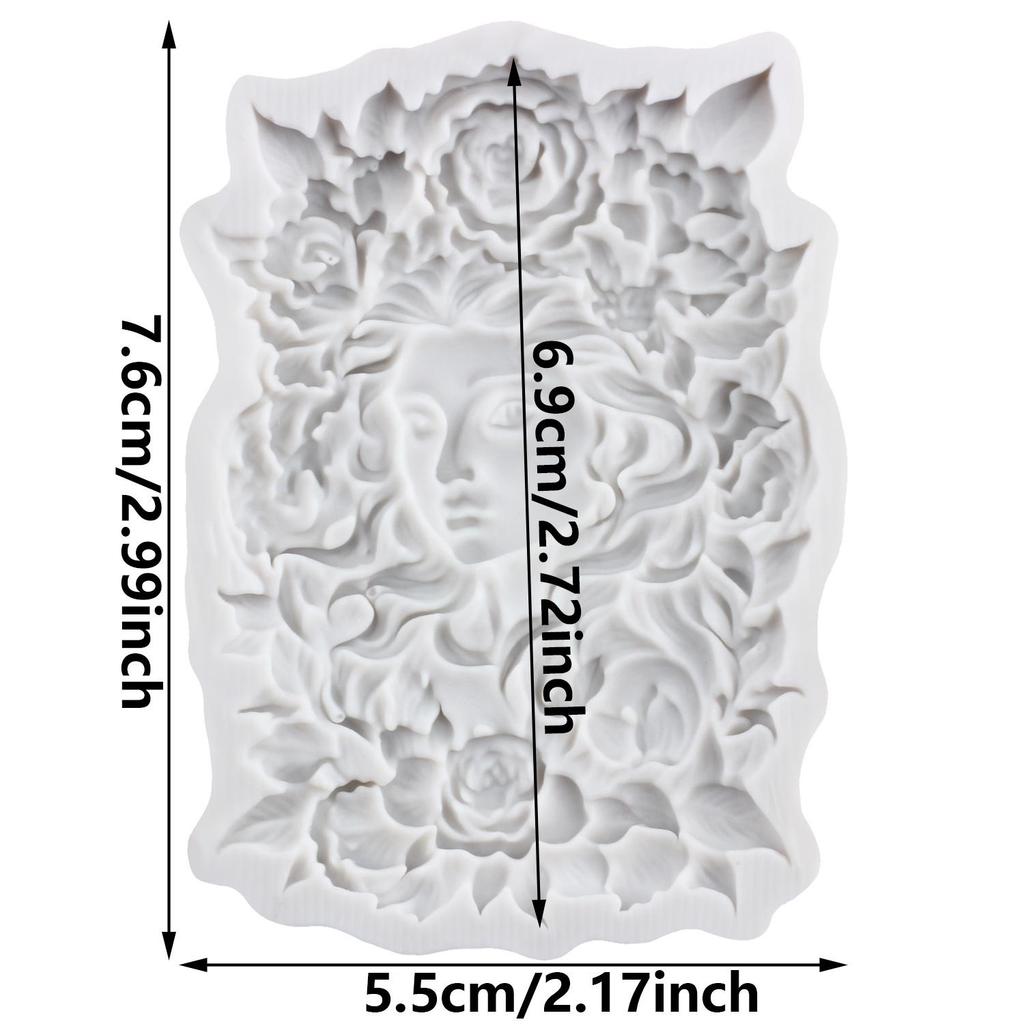 Flower Lady Silicone Mold Goddess Fondant Molds Cake Decorating Tools Theme Cake Dessert Decorated Chocolate Candy Mold
