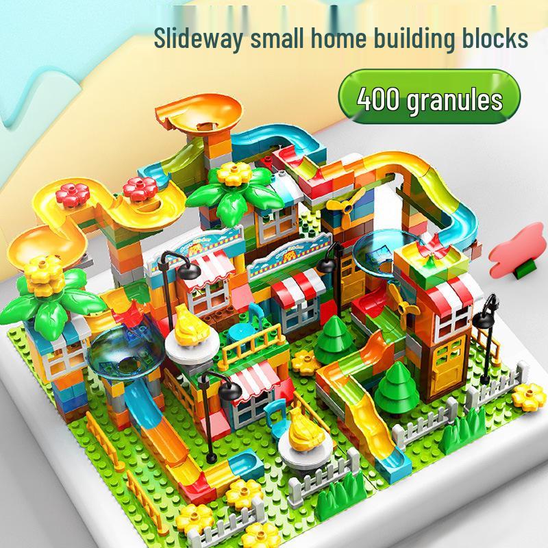 Rotating Windmill & Ferris Wheel Building Blocks Toy for Kids