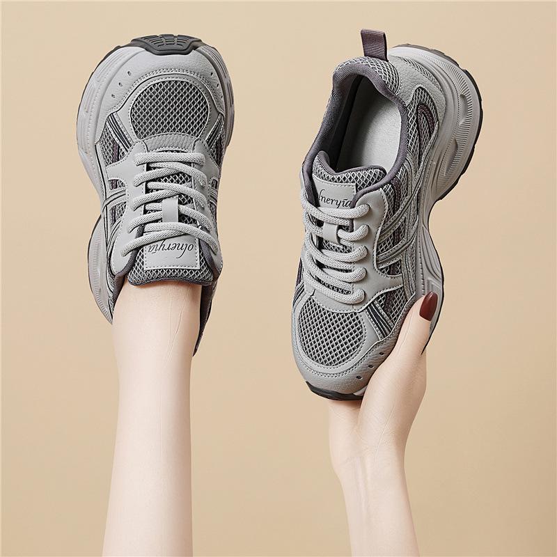 

Sneakers thick soles increase in popularity gray daily spring new shoes versatile women s casual shoes dad shoes women 40