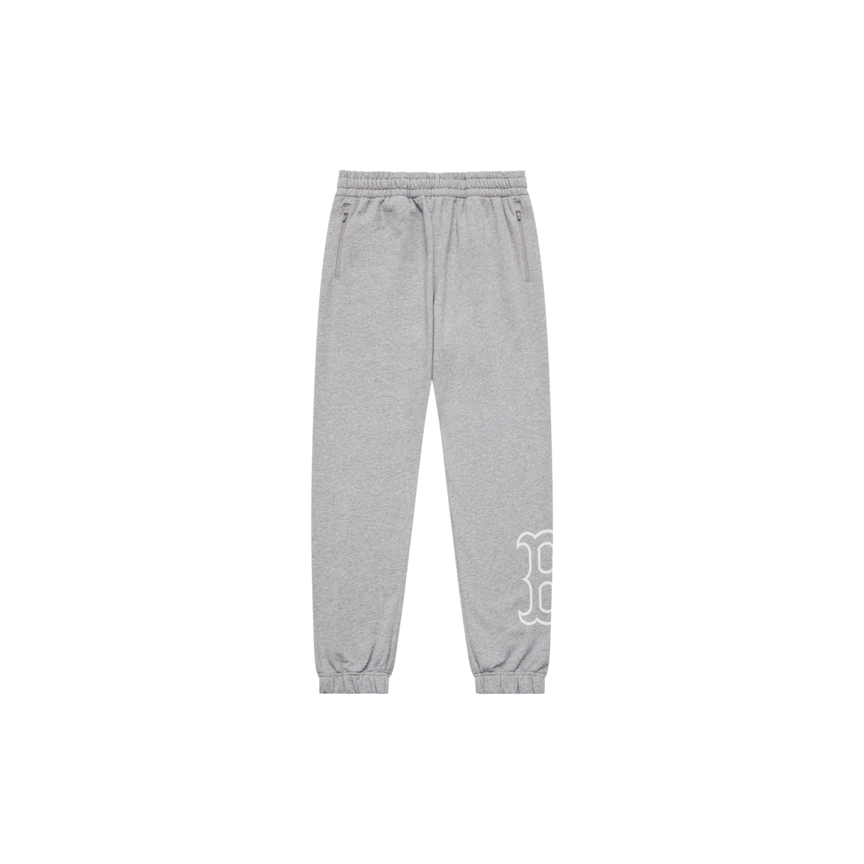 MLB Knitted Sweatpants Unisex Light Gray Moderate Sweatpants 3APTB0834-43MGS XXL