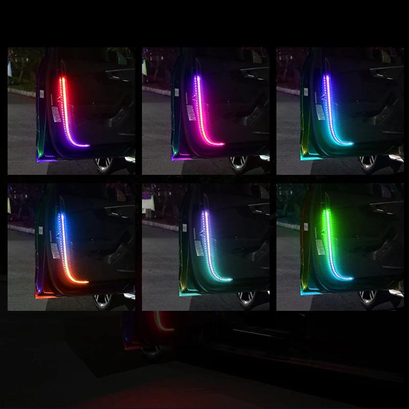 1/2/4pc Car door warning light, phantom color light, always on when opening the door, car anti rear end collision flashing light