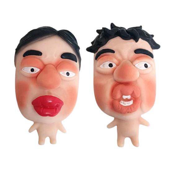 1/2/4Pcs Naked Ugly Man Squeeze Toy Stress Relief Slow Rising Ugly Face Sensory Toy Soft Stretchy Stress Ball Fidget Toy Party Favors