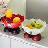 Cartoon Fruit Plate Large Capacity Wide Mouth Fruit Bowl Multi-Functional Decorative Snack Tray for Home Living Room