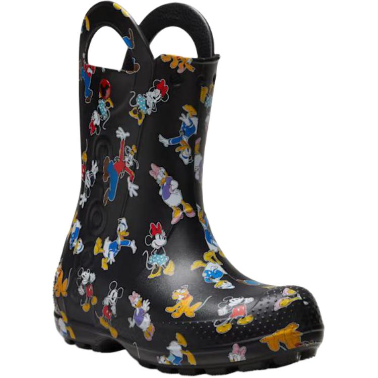 Crocs Mickey Friends Versatile Comfortable Durable Waterproof Kids Boots Kids boots Black 210889-90H