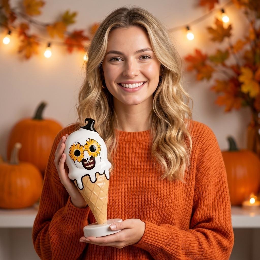 Halloween Resin Figurine Cute Decor for Seasonal Home Display