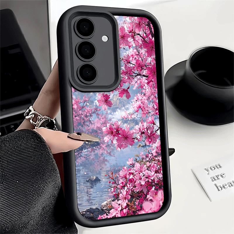 Phone Case for Samsung Galaxy A17 A16 A15 A14 A13 Dreamy Night Cherry Blossom Tree A56 A36 A26 A55 A35 A25 A54 A34 A24 A53 A33 A