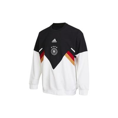 Colorblock Logo Print Long Sleeve Sweatshirt Men Tops Black White HF4064