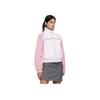Under Armour Woven CB Full Zip Retro Sports Casual Color Block Stand Collar Jacket Women Jackets Pink 1366945-100