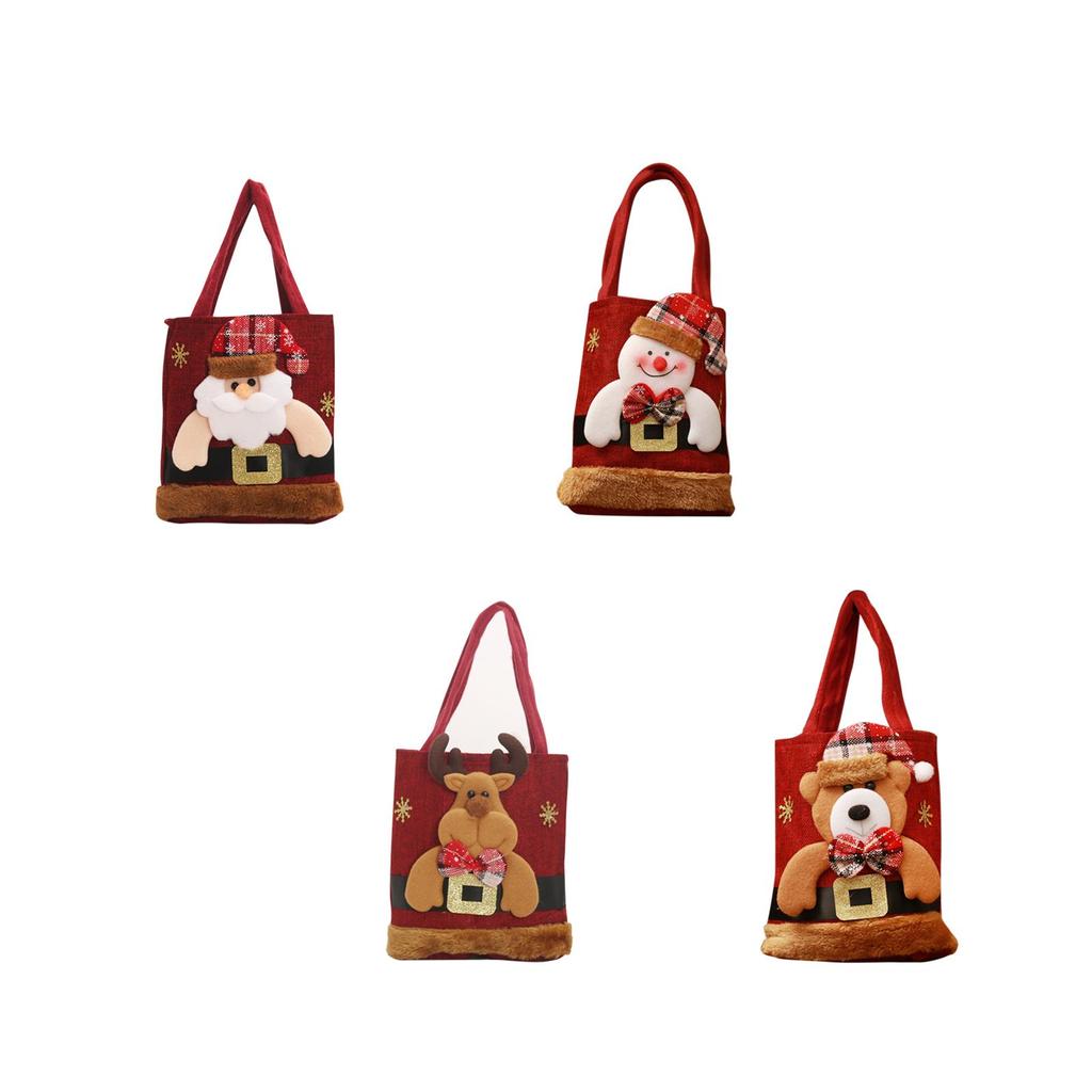 Christmas Gift Doll Bag Xmas Party Supplies Portable Handbag Candy Tote Bag