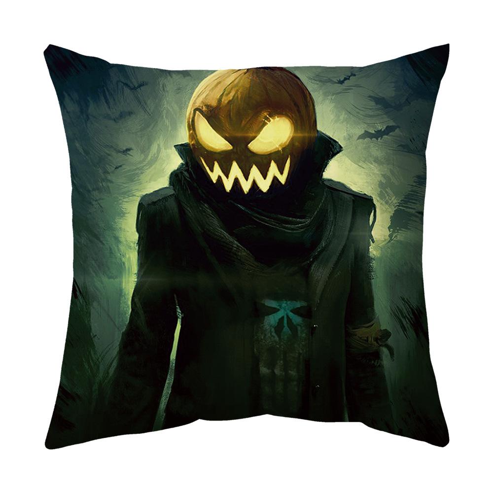 Halloween Cartoon Backrest Sofa Pillow Case Pillow Case Decoration Peach Skin Pillow Cushion Nordic Living Room
