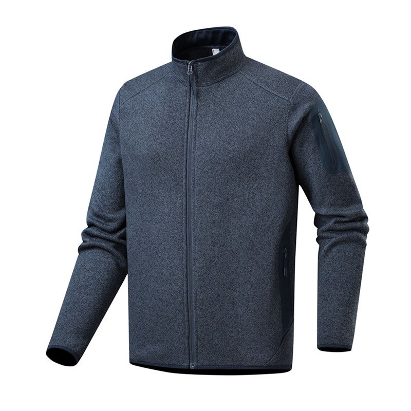 Original Export Surplus Autumn and Winter Outdoor New Men's Stand Collar Knitwear Half-Zip Fleece Sweatshirt
