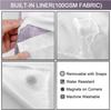BreezeLoom - Snap-On Shower Curtain with Detachable Liner, 75-Inch x 72-Inch, Soft Lavender