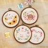 1pc Flower and Butterfly Pattern Russian Stitch Embroidery DIY Yarn Kit for Cross Stitch