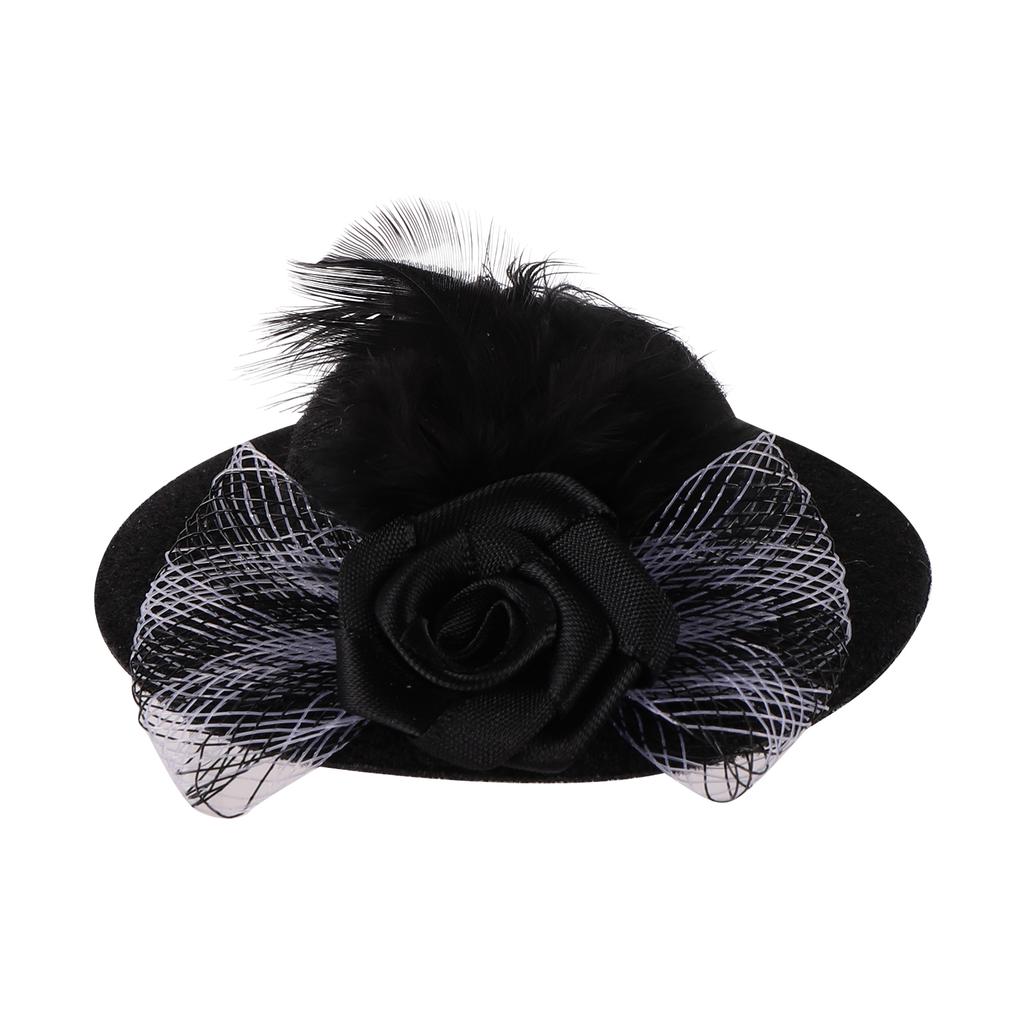 Chicken Hats For Hen Small Funny Chicken Accessories Feather Top Hat Rooster Duck Parrot Hamster Poultry Stylish Show Costum 1Pc