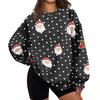Women's Polka Dot Crewneck Sweatshirt, Lightweight Trendy Casual Pullover for Everyday Wear