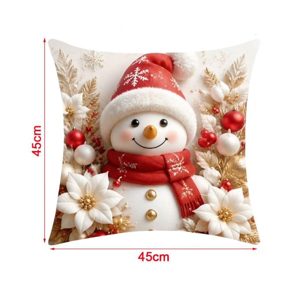 45x45cm Christmas Pillow Covers Washable Holiday Cushion Case For Friends